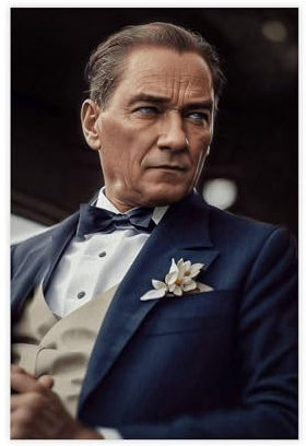 FISH DRAGATE Atatürk 1 Leinwand-Poster, Schlafzimmer-Dekor, Sportlandschaft, Büro, Raumdekoration, Geschenk, ungerahmt, 30 x 45 cm