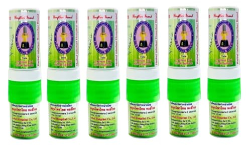 Hong Thai Traditional Herbal Aroma Riechstift 100% Natürlich - Grün 6 Stück