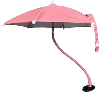 Camic Magnetic Phone Umbrella for Sun Iphone, Handy Sonnenschutz Schirm, Mini-Handy-Sonnenschirm, 360°Adjustable Universal Cellphone Umbrella (Rosa)