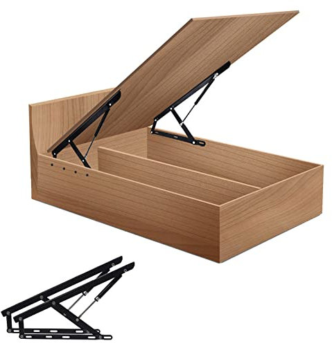 Hydraulic bed lifter2 Pcs Hydraulic Bed Lifting Hinge,Pneumatic Storage Bed Lift Mechanism,Gas Shock Strut Spring Heavy Duty Bed Risers,Bed Cabinet Lid Organizer,Hydro-Pneumatic Rod,Folding