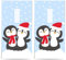 20 einzelne Taschentücher Weihnachten Weihnachtliche Pinguine. 2 Packungen mit 10 einzelnen Papiertaschentücher bedruckt als Geschenk.