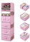 GRANNY SAYS 6 Shelves Hanging Wardrobe Storage Organiser, Pack of 1 Collapsible Hanging Shelves with Drawers and Side Pockets, Pink Wardrobe Tidy Unit for Bedroom Organising Accessories Clothes
