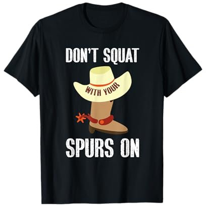 Cowboy Stivali da cowboy Spore Cappello da cowboy Western Equitazione Cavallo Maglietta