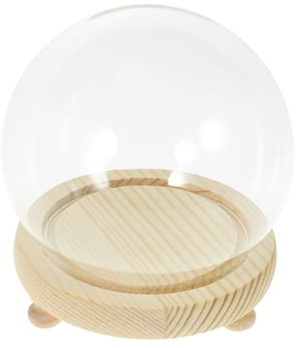 SHOWERORO Mini-glasglocke Vitrine Eleganter Rosenglobus Für Die Blumenkonservierung Im Homeoffice