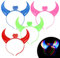 Meleager Serre Têtes Led, Serre Tete Lumineux avec Corne Diable LED, Accessoire Cheveux, Pour Halloween, Carnaval
