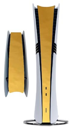 Center Skin Cover Sticker Protective Film For PS5 Pro Console, Host Middle Strip Sticker Skin Sticker Decal Cover Center Protector (Gold)