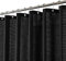 meioro Schwarz Duschvorhang, Anti Schimmel Wasserdicht und Trocknet Schnell Duschvorhänge, Waffel schwere Textil Stoff Shower Curtain mit 12 Ringen, 180 x 240cm Luxus duschrollo für badewanne