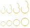 jagosen Nasenpiercing Ring Gold 8stk 18g Nasenring Nostril Septum Piercing Rings Set Chirurgenstahl Dünn Lippenpiercing Septum Clicker Knorpel Piercing Ohr Für Damen Männer 6mm/8mm/10mm/12mm