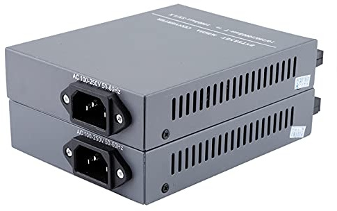 Convertisseur de Supports de Fibre Ethernet, émetteur-récepteur à Fibre Optique 2PCS, Mode Unique 10/100/1000Base T à 1000Base SX/LX, RJ45 à SC, émetteur-récepteur de Fibre