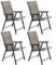 Yaheetech 4er Set Gartenstühle, Hochlehner Klappstühle Terrassenstühle mit Rückenlehne & Armlehnen, Klappbare Outdoor-Stühle Essstühle bis 150 kg Belastbar Braun