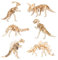 TapirElla - 3D Holzpuzzle Kinder Dino - 6er Set Dinosaurier Lernspielzeug aus Holz – Kinder Holzbausatz von Lutz Mauder – Kreatives Montessori Spielzeug – Pädagogisches DIY Geschenk Jungen Mädchen