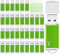 Nicepicten Memorias USB 8GB Flash Drive 50 Pack, USB 2.0 Thumb Drives Bulk Memory Sticks 8GB FAT32 USB Flash Drives Bulk Jump Drives Multipack Pack of 50 with Lanyard(Green 50 Packs 8 GB)