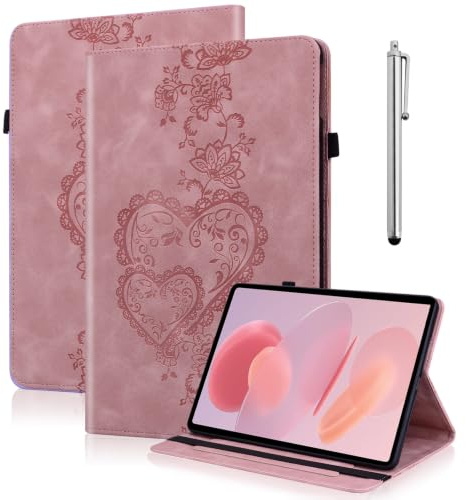 YiChZhe für iPad Air 11 Zoll 2026 M4/M3/M2,iPad Air 8/7/6/5/4 Hülle(2025/2024/2022/2020) mit Stifthalter,PU Leder Schutzhülle mit Auto Ruhen/Wecken,Case Cover für iPad Air 11-Rosa