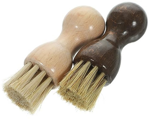 Beavorty 2 Stück Schuhbürste Aus Schweinehaar Wildleder Und Lederreinigungsbürste Handlich Und Tragbar Für Schuhpflege Und Reisen