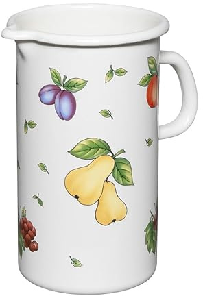 Riess, 2176-068, Krug 12cm. 2L, FRUIT GARDEN, Emaille, LBH 19.6 x 19.6 x 19 cm, Gewicht 0.678kg, Herkunftsland Österreich