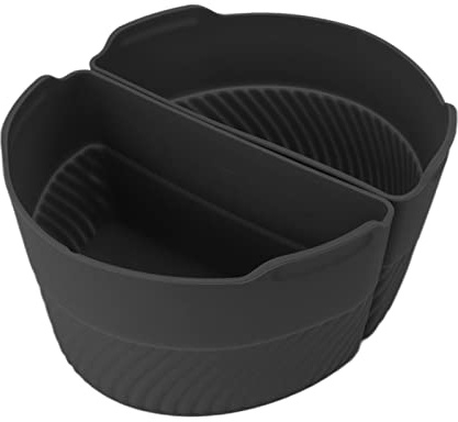 Silicone Slow Cooker Liner, 6 Quart Reusable Slow Cooker Divider Crock Pot Divider Insert for 6 Quart Pot Kitchen Accessories (black)