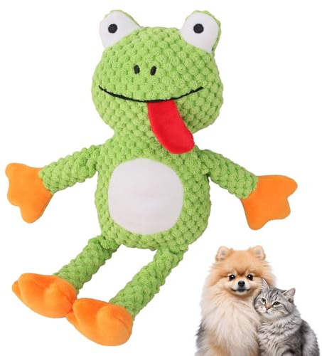 TECHEEL Quietschendes Hundespielzeug Unzerstörbar Interaktives Hundespielzeug Kauspielzeug Hunde Kauen Spielzeug Weihnachten Geschenk für Welpen und kleine mittelere große Hunde