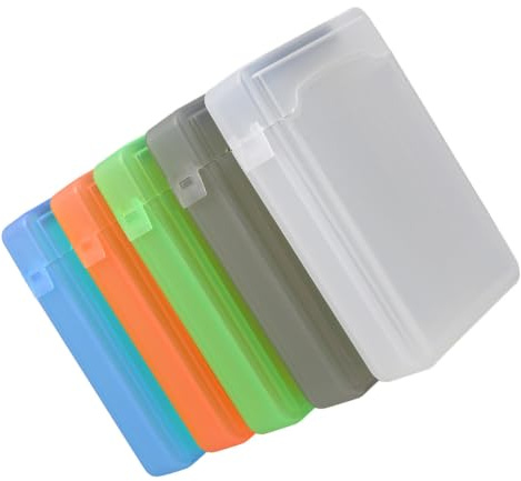 CATIEBYE 5pcs Hard Drive Case Storage Box Shock Resistant Abs Plastic Hard Drive Protection Case for Home and Office Use Portable