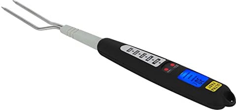 Hztyyier Digitales Fleischthermometer, Sofort Ablesbare Grillgabel mit LED-Anzeige mit Zwei Sonden, Bequemer Griff Zum Grillen, Backen, Braten