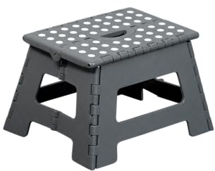 KESPER | Klapptritt, faltbar, DIN EN 14183, 35 x 27 x 22 cm, Grau | 70635