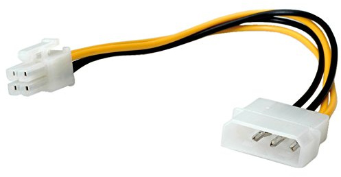 ROLINE Internes Power Kabel, 4pol. HDD / ATX12V-P4 4-polig Power, 0,15 m