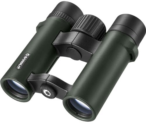 BARSKA AB12520 Air View 10x26 Waterproof Binoculars for Birding, Hiking, Sports, Theater, etc, Green