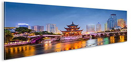 islandburner Bild Bilder auf Leinwand China City Panorama XXL Poster Leinwandbild Wandbild Dekoartikel Wohnzimmer Marke