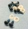 celloexpress 15mm GLASS LIKE Blue Eyes with Plastic Backs - Safety Eyes for Soft Toy or Teddy Bear Making - Pack of 5 Pairs