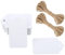 G2PLUS 300g/m² Gift Kraft Paper Tags - 7x4CM Blank Parcel Tags - 100PCS Crafts Hang Labels with Jute Twine for Gift Wedding Favour Decorate