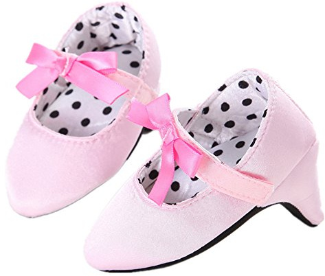 L-Peach Bébés Filles Chaussures Nouveau-nés Souple Charmant Chaussures de Princesse À Talons Hauts pour la Photographie 0-8 Monate