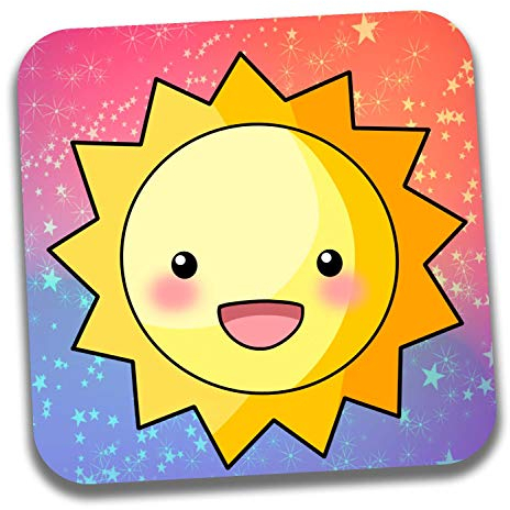 Smiley Sun Untersetzer – Geburtstagsgeschenk/Strumpffüllung