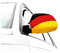 KFZ Autospiegelfahne Deutschland 2 Stk. Flagge KFZ Aussenspiegelüberzug Auto Außenspiegel-Fahne 2 er Set 'Deutschland'