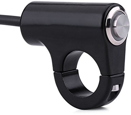 Interruttore Manubrio Moto Pulsante Fari Interruttore di Montaggio ON/OFF dei Fari Fendinebbia dei Freni a Pulsante Interruttore(Pulsante autobloccante con luce)