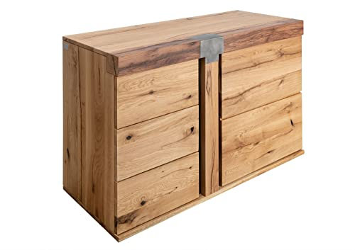 MASSIVMOEBEL24.DE Sideboard Wildeiche/Zerreiche 115x45x75 Natur geölt New Amsterdam #09