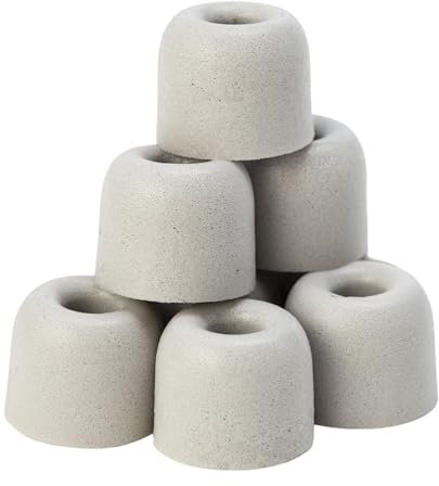 TV Ears Inc Ersatz-Schaumstoff-Ohrstöpsel für TV Ears Headsets (Original, Digital und 5.8 Digital) – EIN Jahr Vorrat – 40738, Grau, 4 Paar