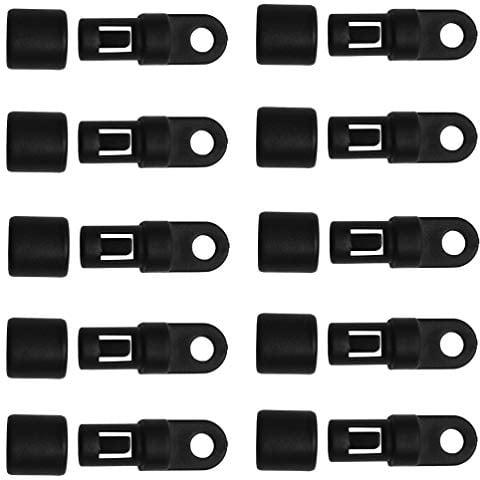 ULTECHNOVO Bungee Shock Cord End Elastic Cord End Hooks Elastic Cord Terminal Ends Elastic Cord Rope Bungee Cord Kit for Kayaks Boat 10pcs (Type B)
