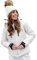 BOLF Damen Winterjacke Skijacke Snowboardjacke Schneejacke mit Kapuze Schneefang Bündchen Winddicht Wasserdicht Atmungsaktiv Outdoor Sport Style HH012 Weiss L [D4D]