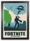 Fortnite Retro Gaming Poster - Póster (marco de grano negro, 28 x 35,5 cm)