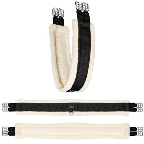 Equinate Sattelgurt Midland Langgurt mit synthetischem Lammfell Bauchgurt 95cm