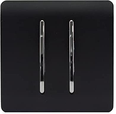 Trendi Auto Retractive 2 Door Bell Switch Matt Black