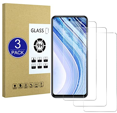 X-Dision [3 Pezzi Compatibile con Xiaomi Redmi Note 9 Pro/9S Proteggi Schermo,Pellicola Protettiva 2.5D[Durezza 9H,Installazione Facile,Infrangibile] Accessori Premium Pellicola in Vetro Temperato