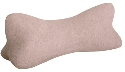 Dr. Berger – Ergonomisch geformtes Nackenstützkissen á ca. 40x18 cm mit HCSKugelfaserfüllung und langlebigen Baumwoll-Bezug in Natur – Universalkissen für zu Hause und unterwegs auf Reise
