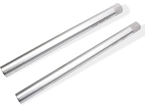CCLIFE 2 pcs Douille de Bougie D'allumage Magnétique 3/8 Cle Bougies Pour Voiture Douze Pans Avec Cannelure 14mm/16mm Matériau CR-V Longueur Rallonge 250mm