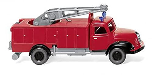 Wiking 062304 H0 Einsatzfahrzeug Modell Magirus Deutz Feuerwehr - Rüstwagen mit Metz-Kran