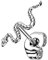 Paula & Fritz® Push-In Ohr-Stecker Schlange Silber Titan-ium Grade 23 12,7-mm Lang Butterfly-Back Ohr-Ring Gewindelos Kombinierbar Threadless Press-Fit