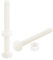 sourcing map 20 Pares Nylon Tornillo Tuerca Surtido, M6x60mm Ranurados Plana Cabeza Tornillos y M6 Hexagonal Tuercas para Maquinaria, Electrónica, Blanco