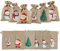 OWill Geschenktüten weihnachten,12 stück jutesäckchen weihnachten mit kordelzug,10x15cm nikolaussäckchen säckchen zum befüllen,jutesäckchen für adventskalender zum befüllen kinder