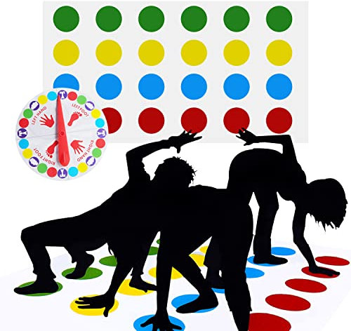 NINVVS Twisting Game Balance Floor Play Mat; Family Fun for Kids & Adults, 2-4 Players