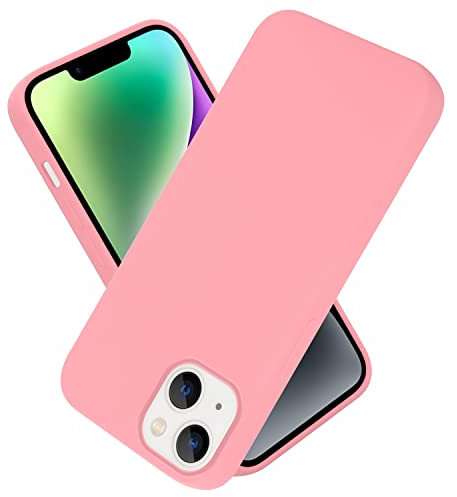 Cadorabo Hülle kompatibel mit Apple iPhone 14 Plus Hülle Silikon Handyhülle für iPhone 14 Plus Case aus flüssigem Silikon- Kratzfeste und stoßfeste dünne TPU Schutzhülle - Liquid PINK