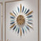 Large Wall Clock Metal Decorative, 70 CM Mid Century Silent Non-Ticking Big Clocks, Modern Home Decorations for Living Room,Bedroom,Dining Room,Office, 28 inch